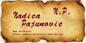 Nadica Pajunović vizit kartica